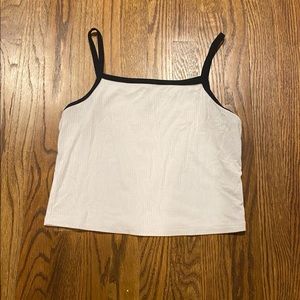 White and Black tank top